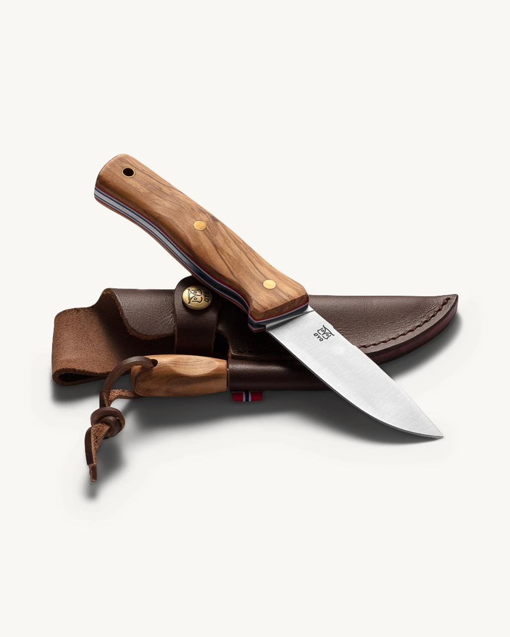 Femunden knife w/leather sheath