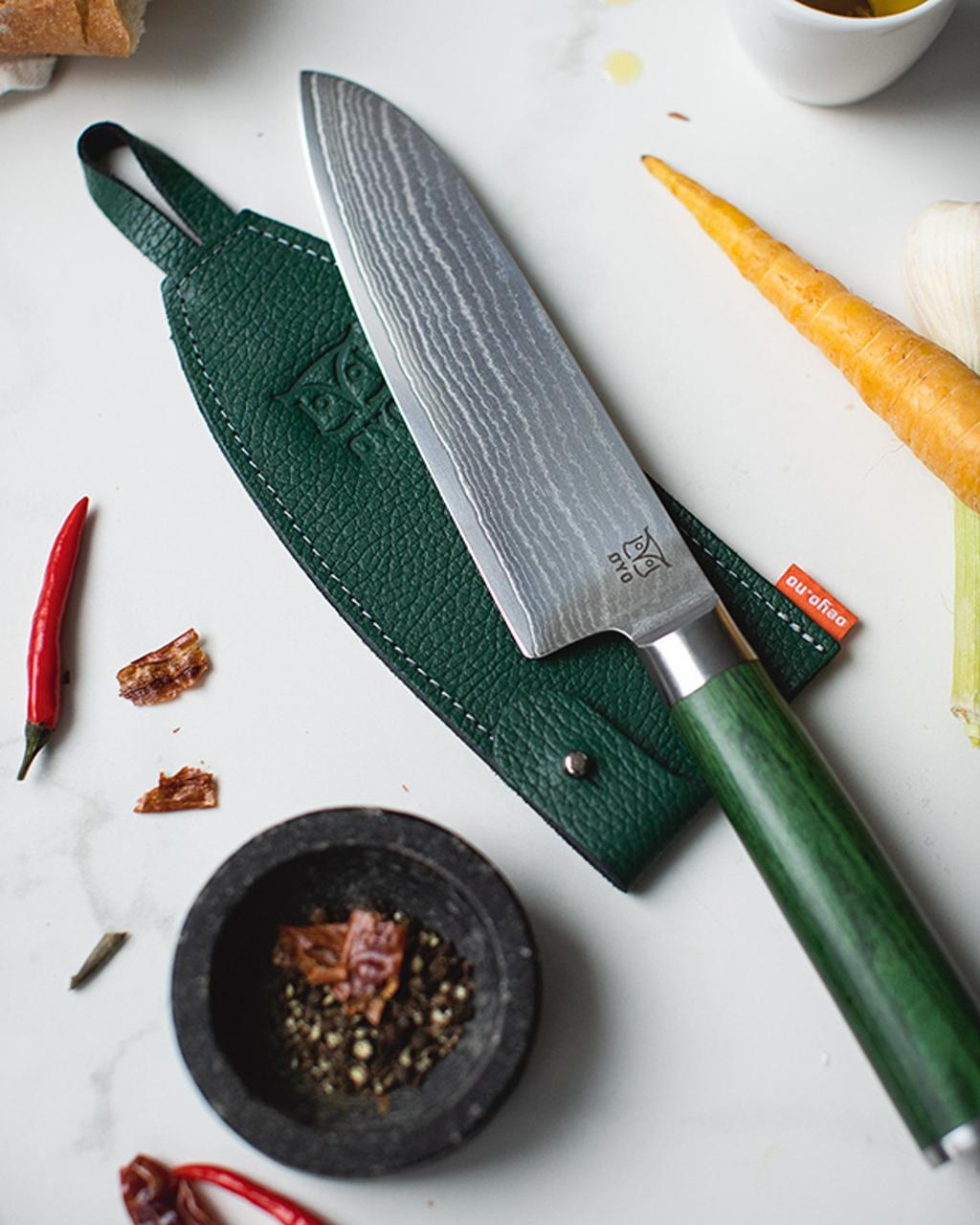 Skarvet Smaragd santoku kokkekniv