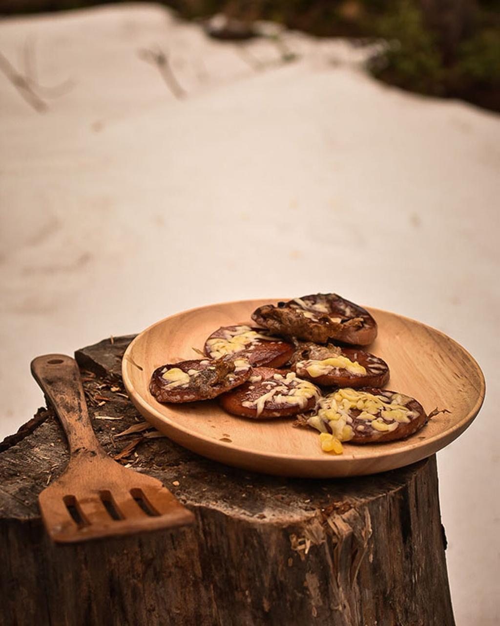 Dinner wooden plate